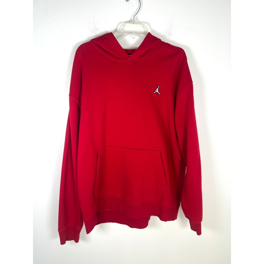 Red Jordan Hoodie Pullover Sweatshirt Jumpman Logo XL EUC!